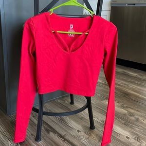 Crisscross buffbunny long sleeve crop top